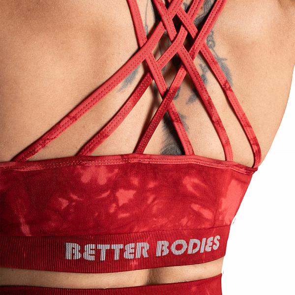 Better Bodies Entice Sports Bra - Red Tie Dye