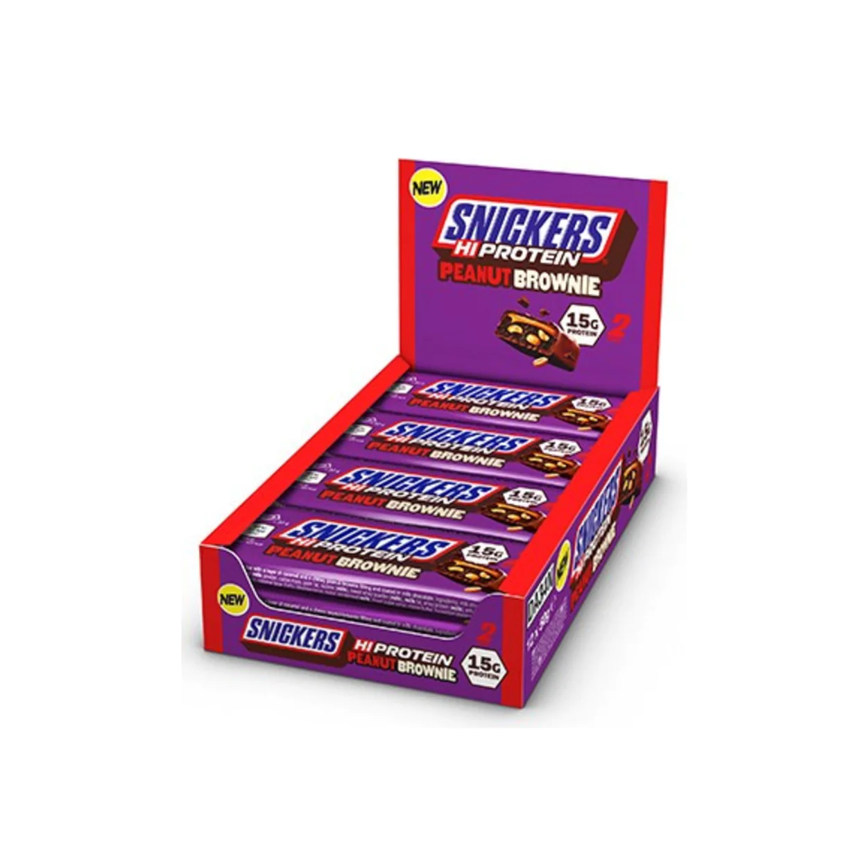 Snickers Hi Protein Peanut Brownie - Schachtel mit 12 Riegel