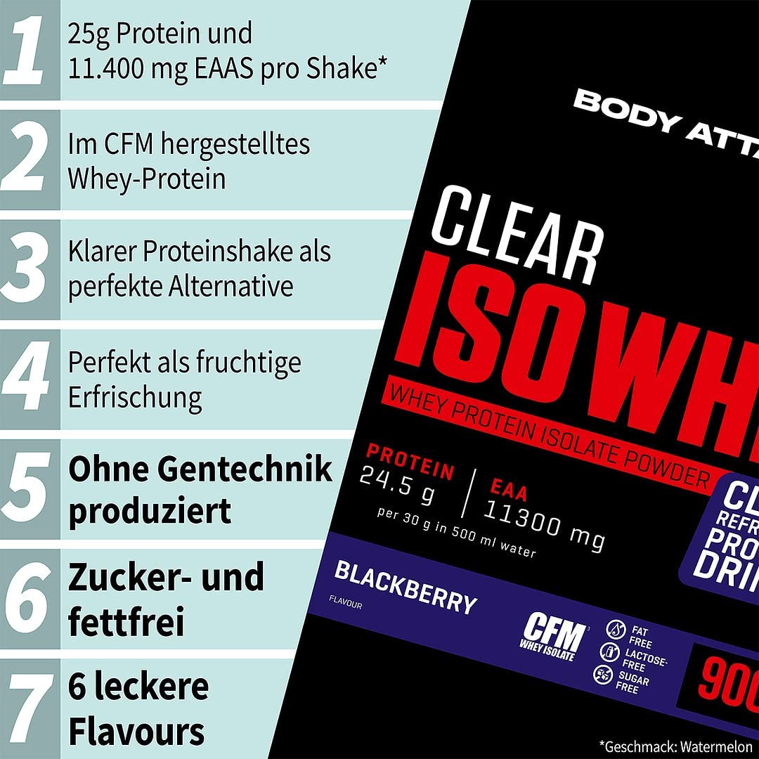 BODY ATTACK CLEAR ISO WHEY (900G DOSE)