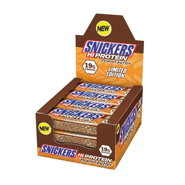 Snickers Hi Protein Peanut Butter Bar Limited Edition Box mit 12 Riegel