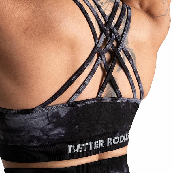 Better Bodies Entice Sports Bra - Black Tie Dye