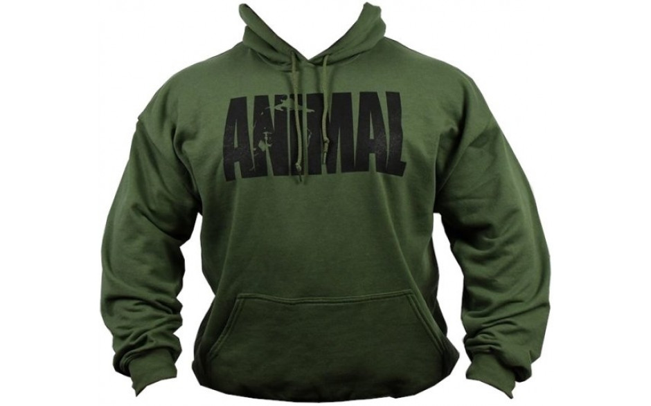  Animal  Hoodie Sweater- Green