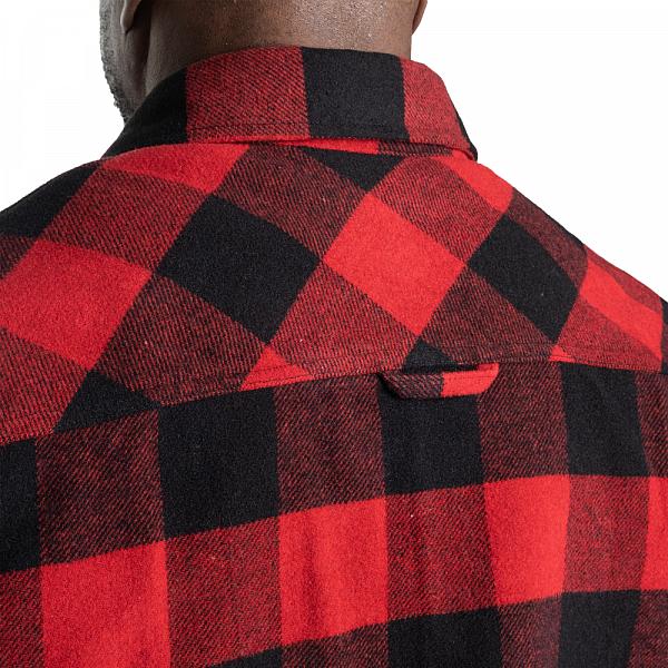 GASP Heavy Flannel Shirt - Red/Black