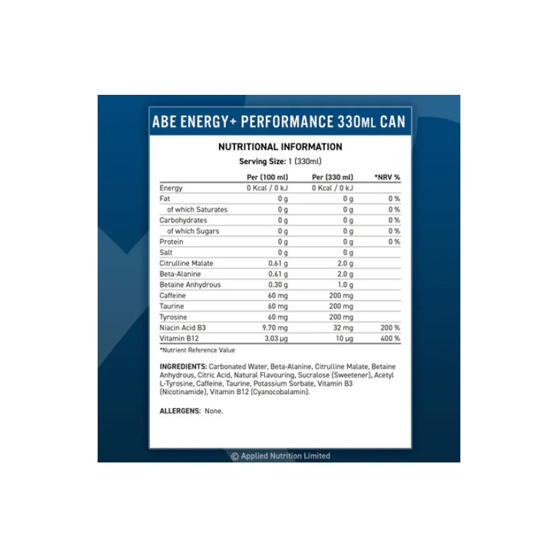 ABE ENERGY + PERFORMANCE - 330ML