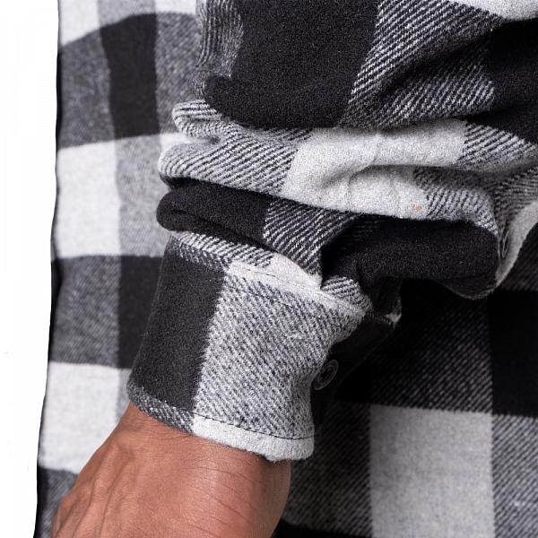 GASP Heavy Flannel Shirt - Grey/Black