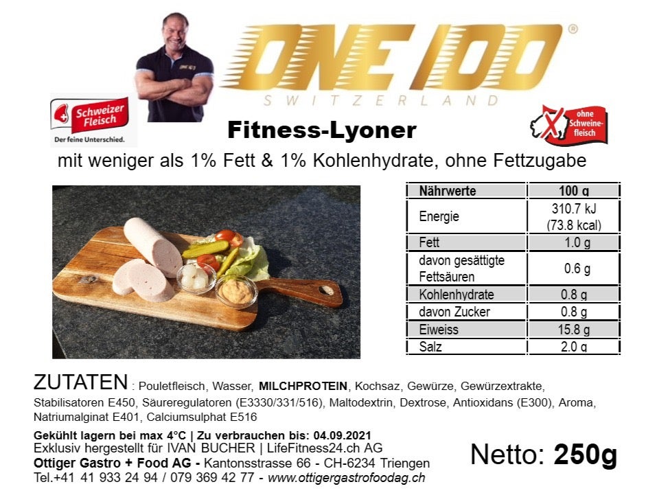 One 100 Switzerland - Fitness Lyoner 250g