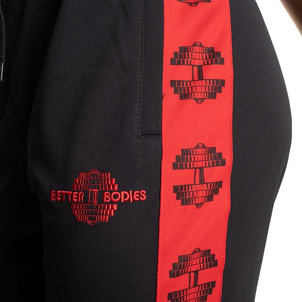 Better Bodies Chelsea Track Pants - Black/Red