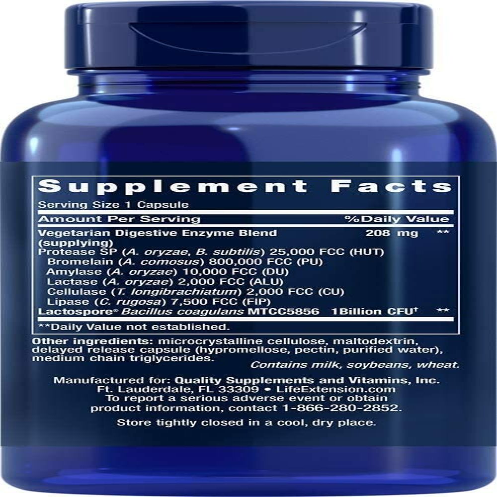 LIFE EXTENSION Super Digestive Enzymes 60 Caps