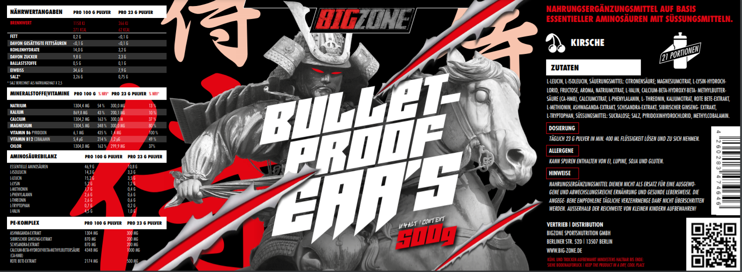 Big Zone Bulletproof EAAs (500g) - NEUE FORMEL!